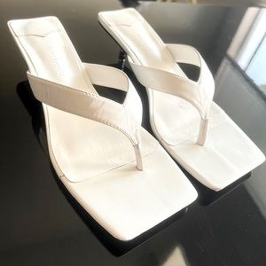 Tony Bianca Square Flip Flop Heels